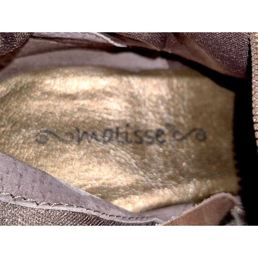 Matisse Womens Size 10 M Brown Leather Zip 15